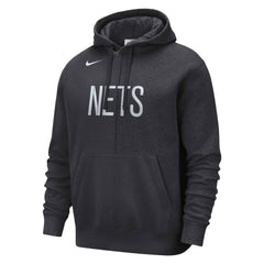 Brooklyn Nets Courtside Versus Stitch Split Pullover Hoodie Anthracite