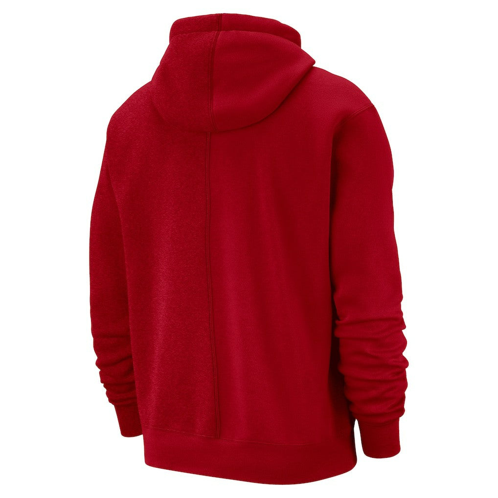Philadelphia 76ers Courtside Versus Stitch Split Pullover Hoodie Red