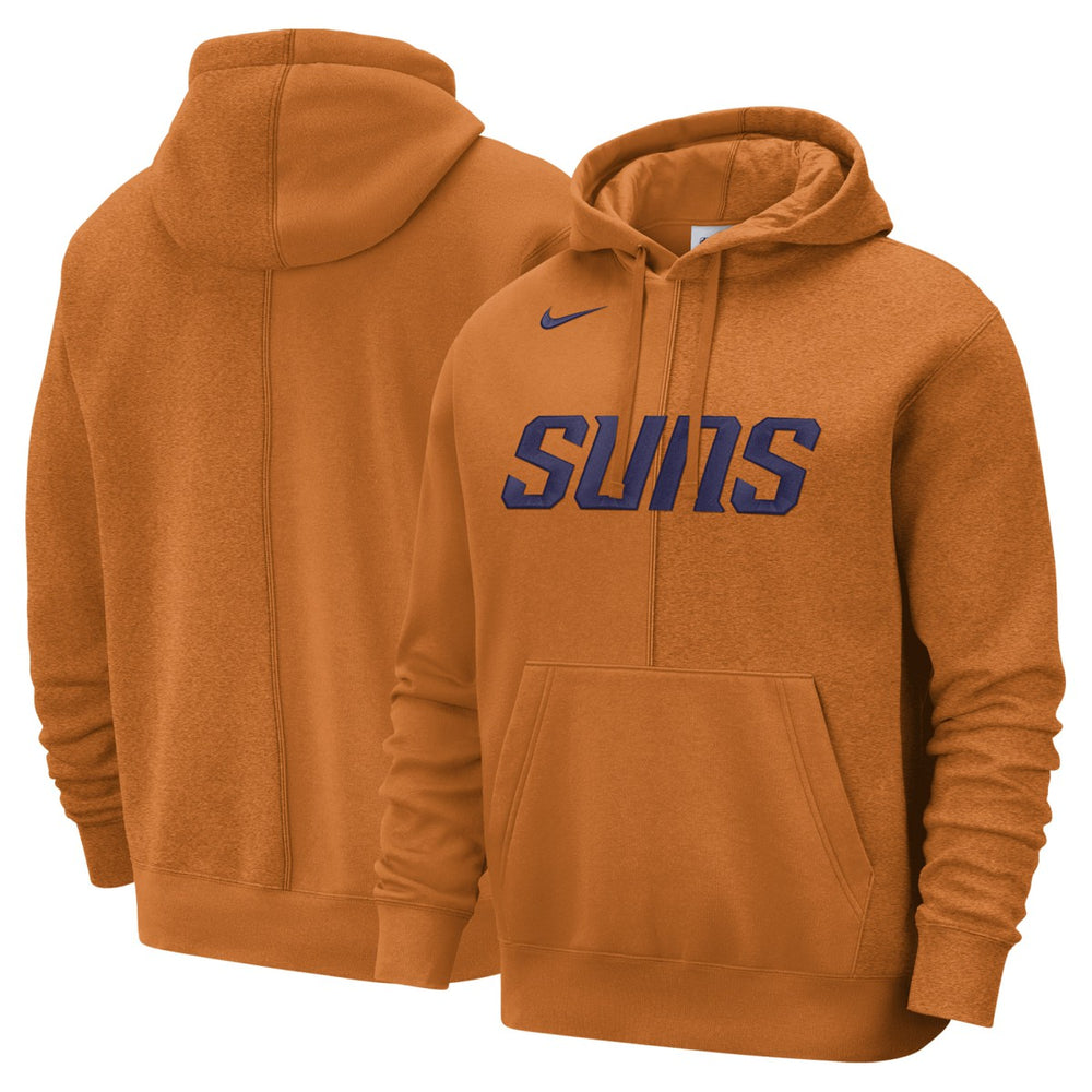 Phoenix Suns Courtside Versus Stitch Split Pullover Hoodie Orange