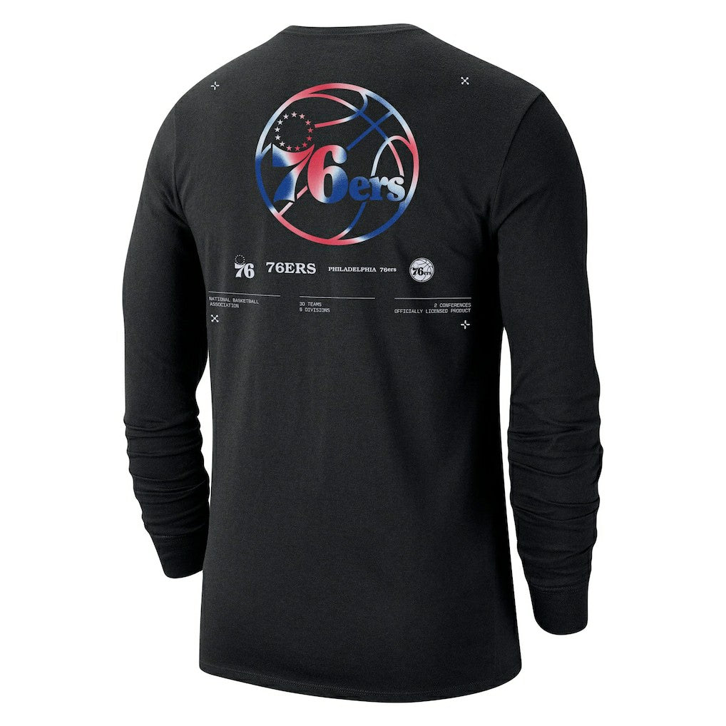 Philadelphia 76ers Essential Air Traffic Control Long Sleeve T-Shirt Black