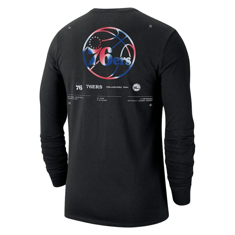 Philadelphia 76ers Essential Air Traffic Control Long Sleeve T-Shirt Black