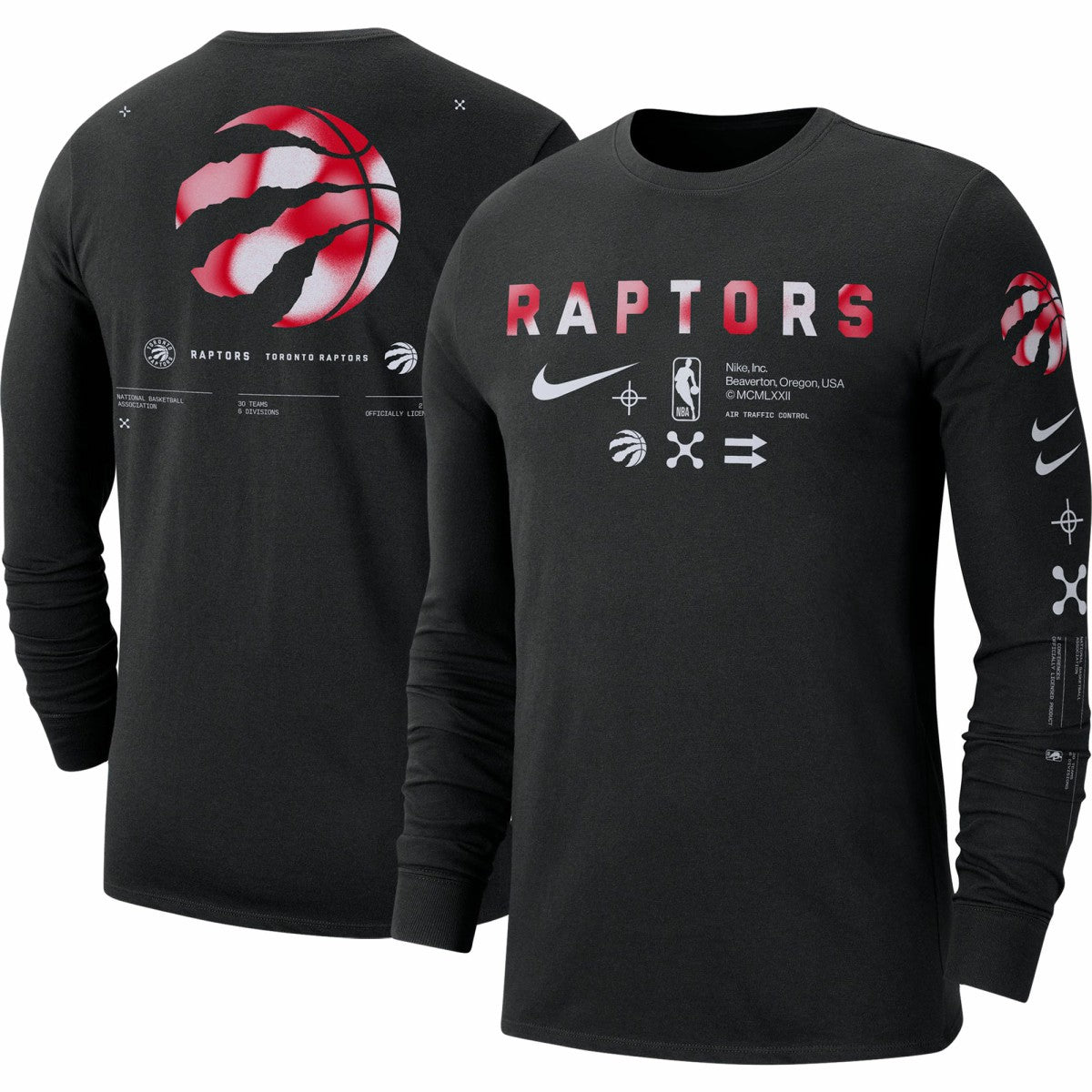 Toronto Raptors Essential Air Traffic Control Long Sleeve T-Shirt Black