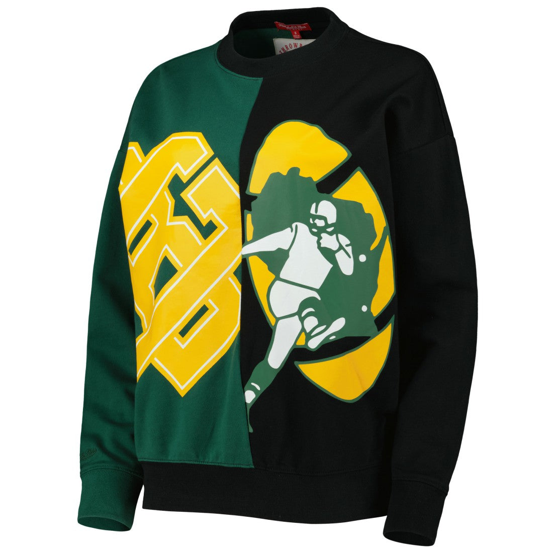 Green Bay Packers Women's Big Face Pullover Sweatshirt Green/Black