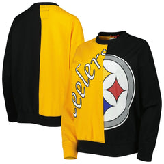 Pittsburgh Steelers Women's Big Face Pullover Sweatshirt Black/Gold