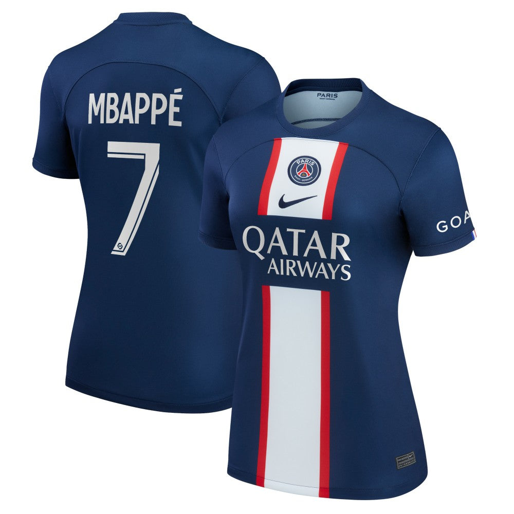 Kylian Mbappé Paris Saint-Germain Women's 2022/23 Home Replica Player Jersey Blue
