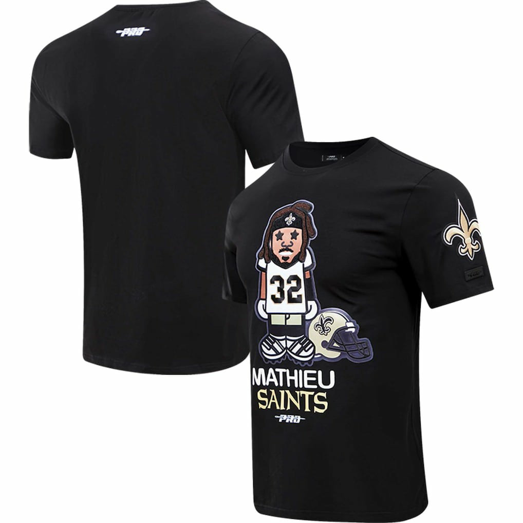 Tyrann Mathieu New Orleans Saints Pro Standard Player Avatar Graphic T-Shirt Black