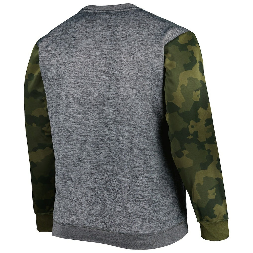 Philadelphia 76ers Big & Tall Camo Stitched Sweatshirt Heather Charcoal
