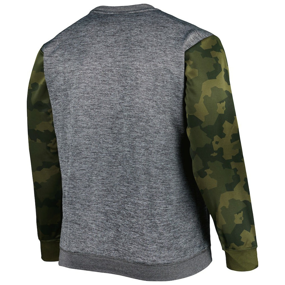 Chicago Bulls Big & Tall Camo Stitched Sweatshirt Heather Charcoal