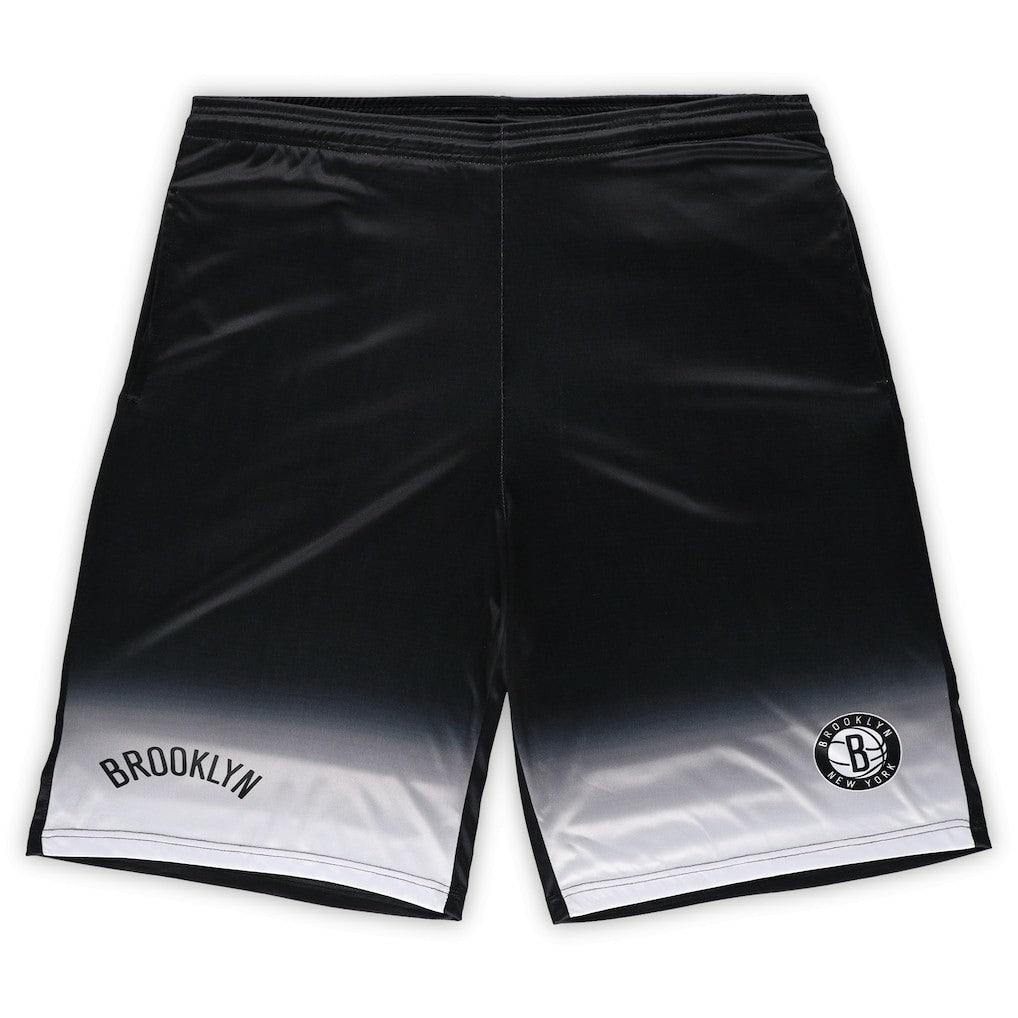 Brooklyn Nets Big & Tall Fadeaway Shorts Black