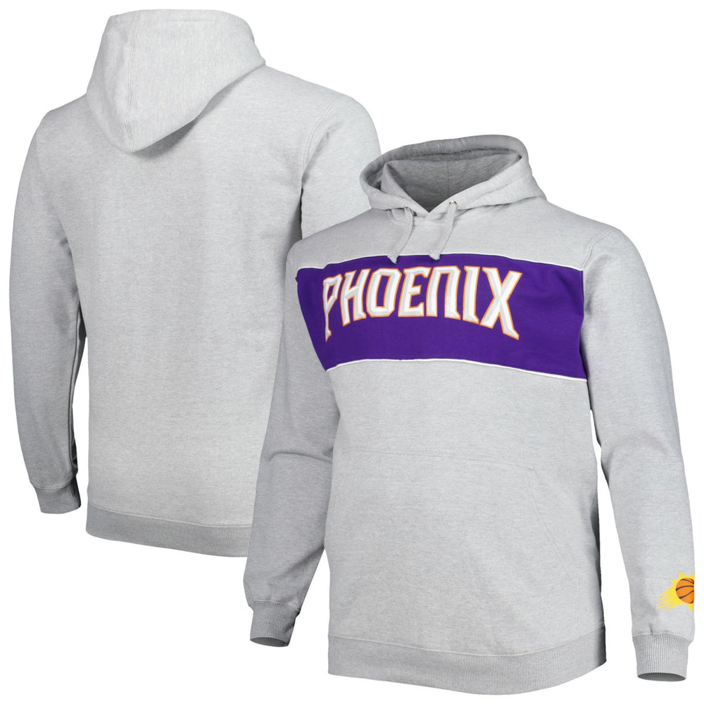 Phoenix Suns Big & Tall Wordmark Pullover Hoodie Heather Gray