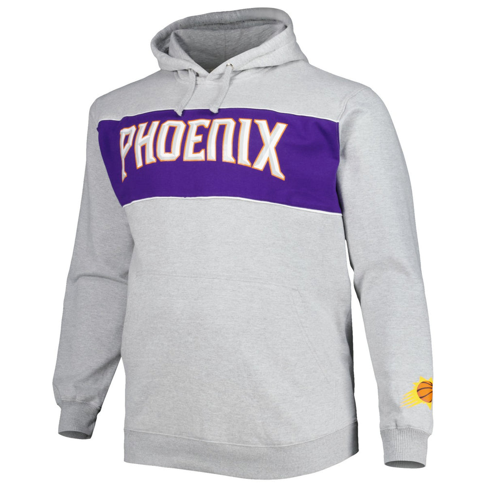 Phoenix Suns Big & Tall Wordmark Pullover Hoodie Heather Gray