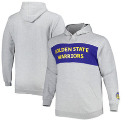 Golden State Warriors Big & Tall Wordmark Pullover Hoodie Heather Gray