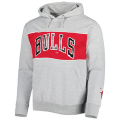 Chicago Bulls Wordmark French Terry Pullover Hoodie Heather Gray