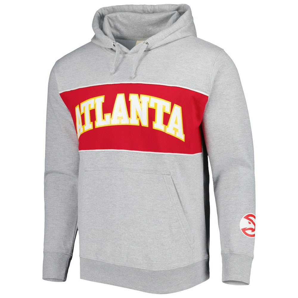 Atlanta Hawks Wordmark French Terry Pullover Hoodie Heather Gray