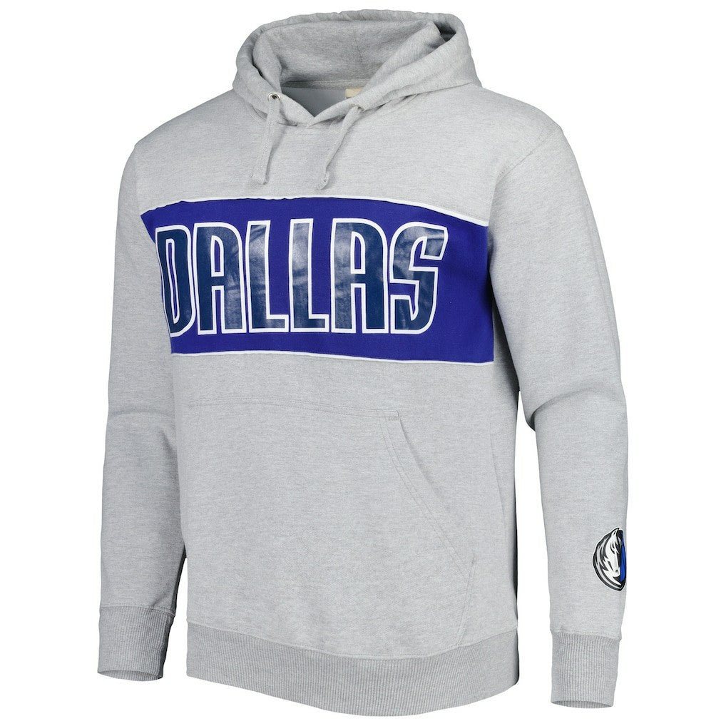 Dallas Mavericks Wordmark French Terry Pullover Hoodie Heather Gray