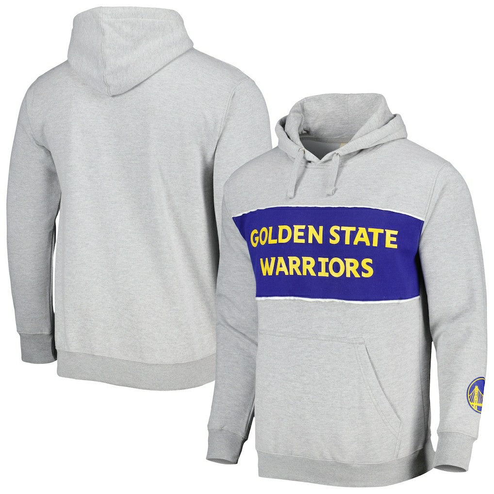 Golden State Warriors Wordmark French Terry Pullover Hoodie Heather Gray