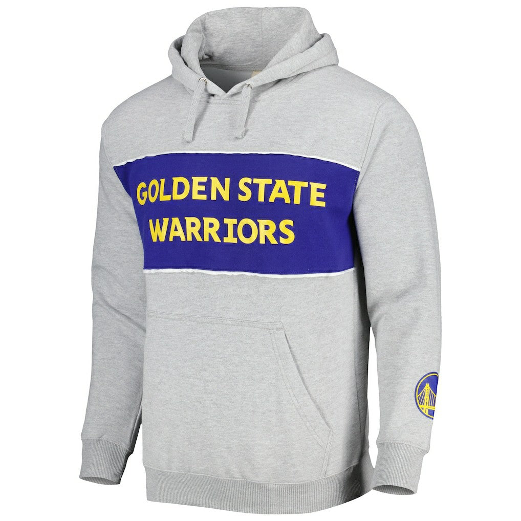 Golden State Warriors Wordmark French Terry Pullover Hoodie Heather Gray