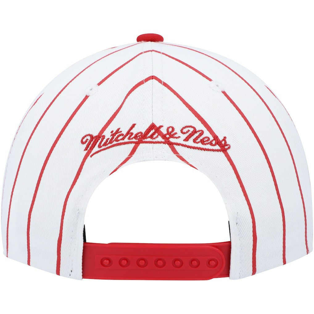 Philadelphia 76ers Hardwood Classics Pinstripe Snapback Hat White