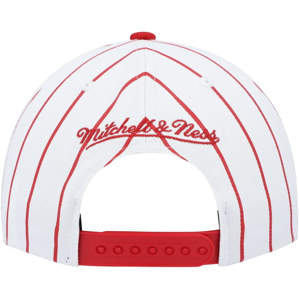 Philadelphia 76ers Hardwood Classics Pinstripe Snapback Hat White