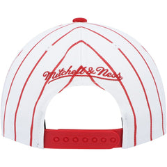 Philadelphia 76ers Hardwood Classics Pinstripe Snapback Hat White