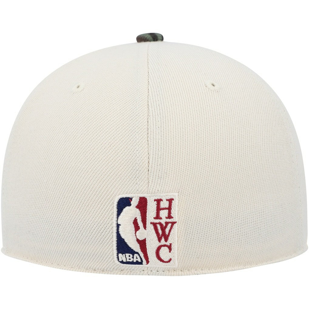 Philadelphia 76ers Hardwood Classics 1976 NBA All-Star Game Off White Camo Fitted Hat Cream/Camo