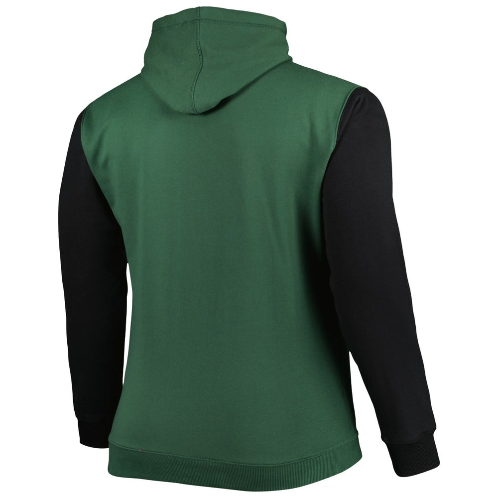 Milwaukee Bucks Big & Tall Bold Attack Pullover Hoodie Hunter Green/Black