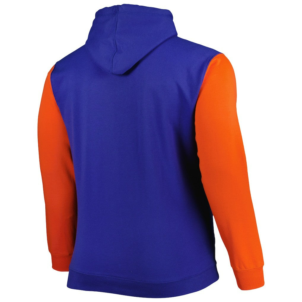 New York Knicks Big & Tall Bold Attack Pullover Hoodie Blue/Orange