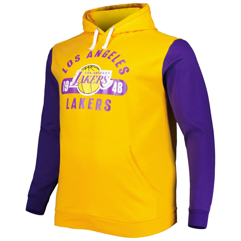 Los Angeles Lakers Big & Tall Bold Attack Pullover Hoodie Gold/Purple
