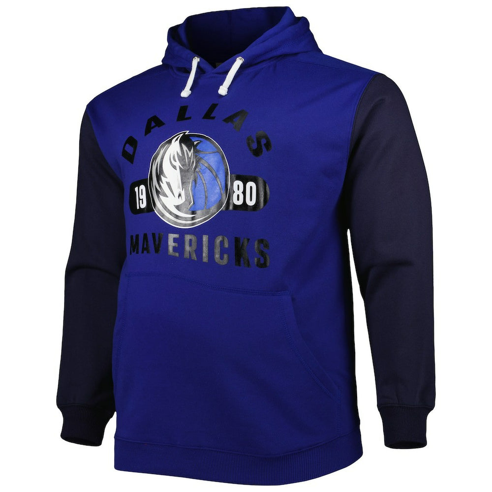 Dallas Mavericks Big & Tall Bold Attack Pullover Hoodie Blue/Navy