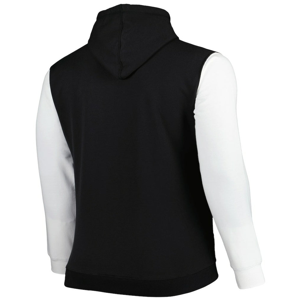 Brooklyn Nets Big & Tall Bold Attack Pullover Hoodie Black/White