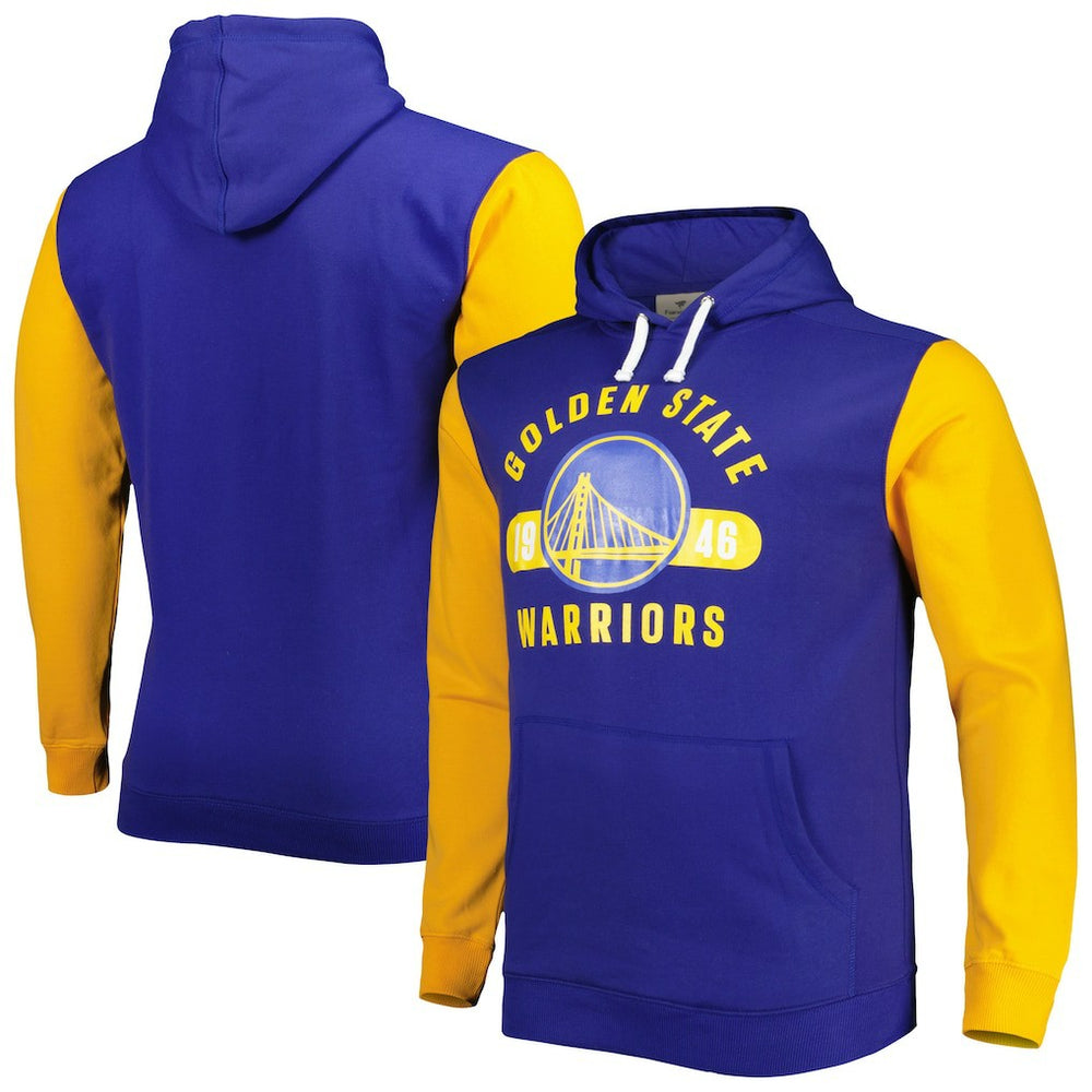 Golden State Warriors Big & Tall Bold Attack Pullover Hoodie Royal/Gold