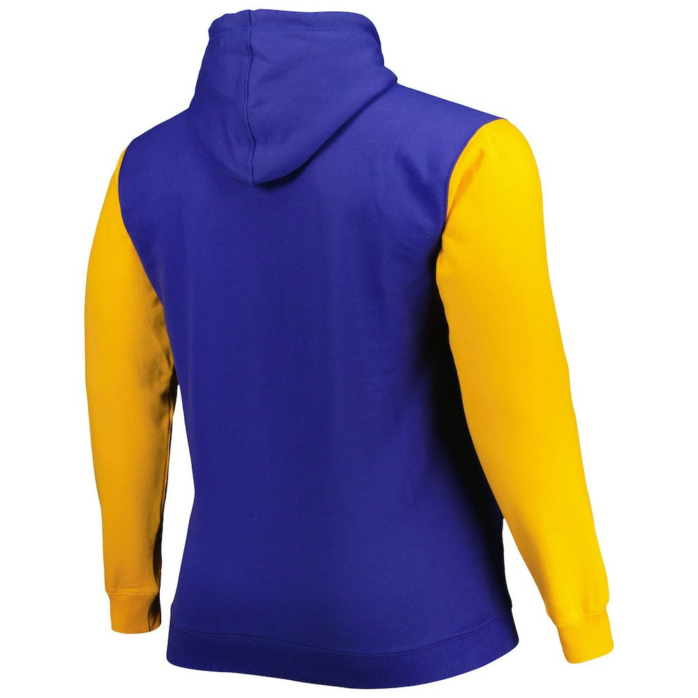 Golden State Warriors Big & Tall Bold Attack Pullover Hoodie Royal/Gold