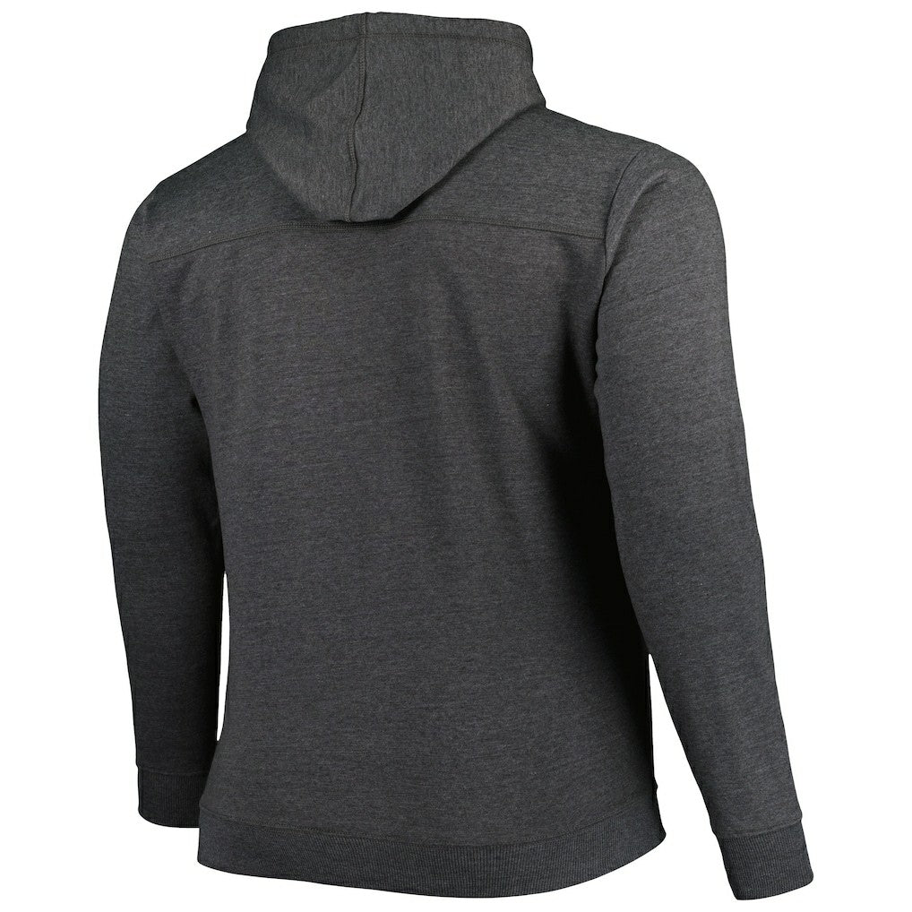 Brooklyn Nets Big & Tall Down and Distance Full-Zip Hoodie Heathered Black