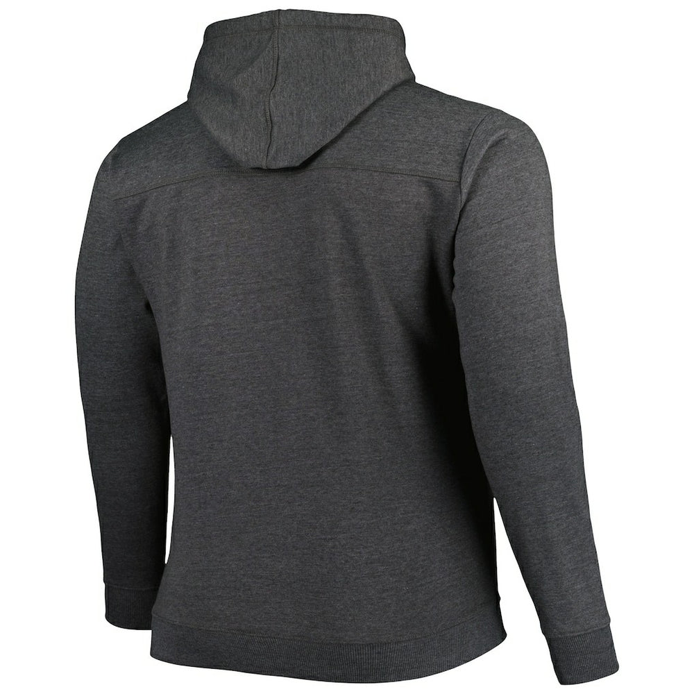 Brooklyn Nets Big & Tall Down and Distance Full-Zip Hoodie Heathered Black