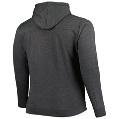 Brooklyn Nets Big & Tall Down and Distance Full-Zip Hoodie Heathered Black