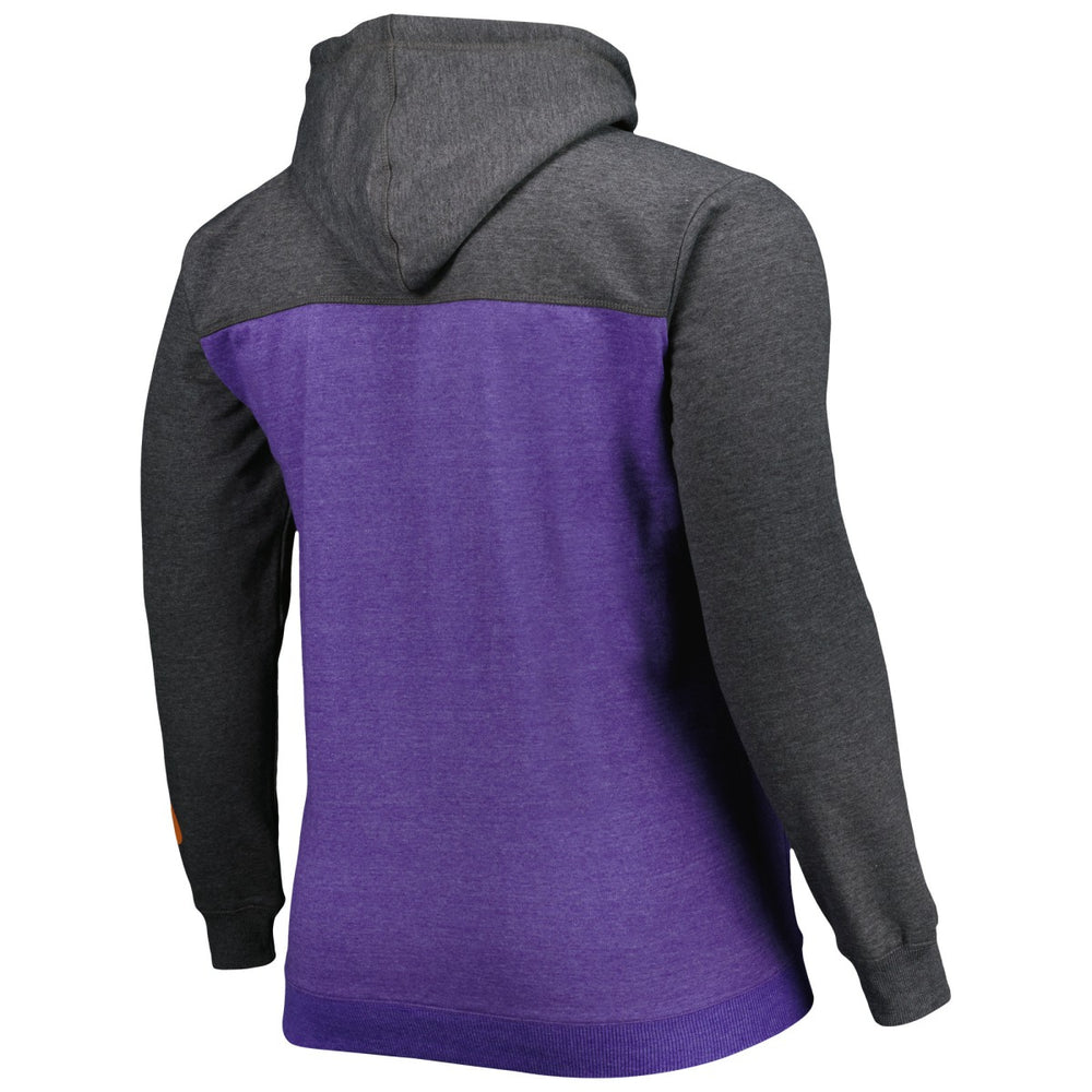 Phoenix Suns Big & Tall Down and Distance Full-Zip Hoodie Purple/Heathered Black