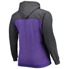 Phoenix Suns Big & Tall Down and Distance Full-Zip Hoodie Purple/Heathered Black