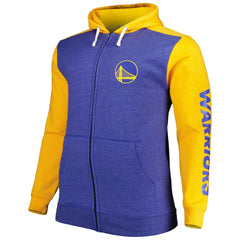 Golden State Warriors Big & Tall Down and Distance Full-Zip Hoodie Royal/Gold