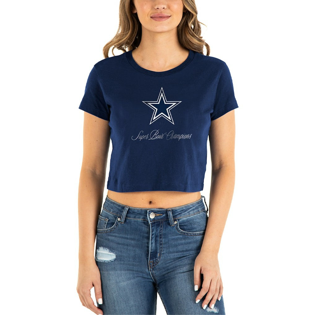 Dallas Cowboys New Era Women's Historic Champs T-Shirt Navy