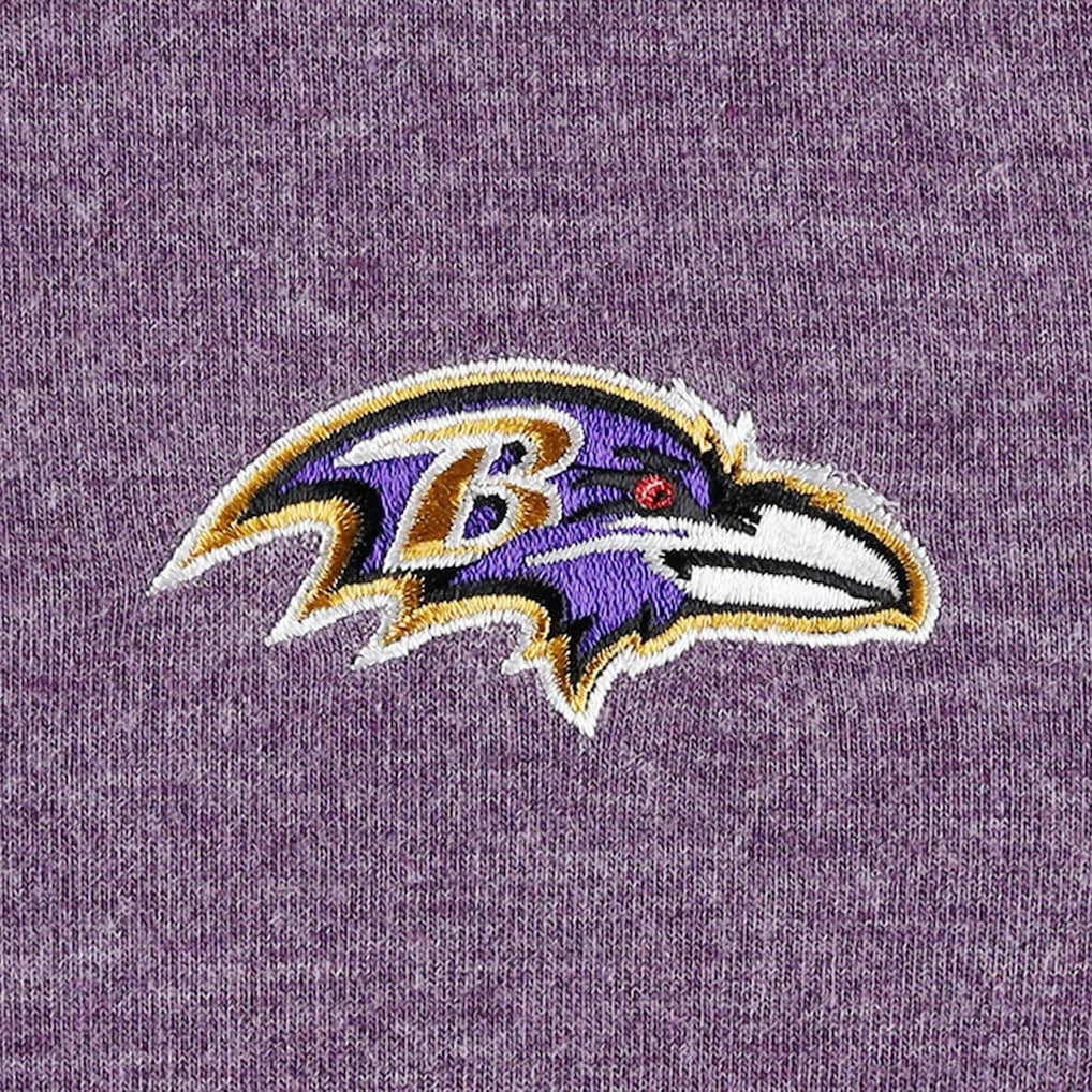 Baltimore Ravens Women's Sport Sun Fade Full-Zip Sweatshirt Heathered Purple