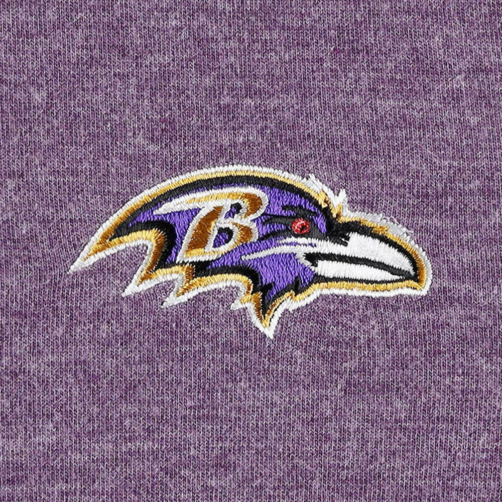 Baltimore Ravens Women's Sport Sun Fade Full-Zip Sweatshirt Heathered Purple