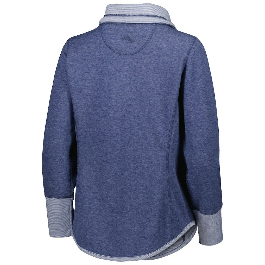 Dallas Cowboys Women's Sport Sun Fade Full-Zip Sweatshirt Heathered Navy