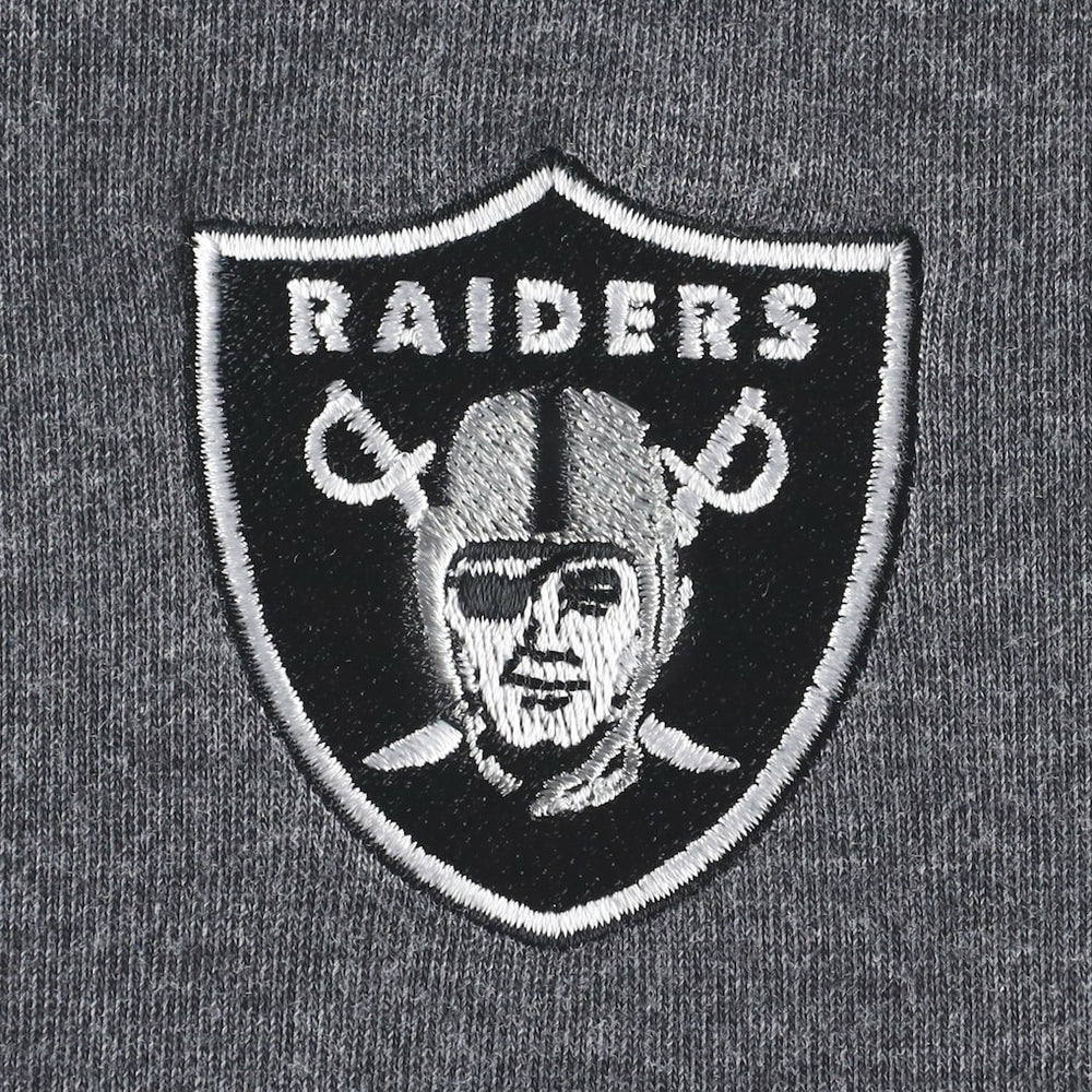Las Vegas Raiders Women's Sport Sun Fade Full-Zip Sweatshirt Heathered Black