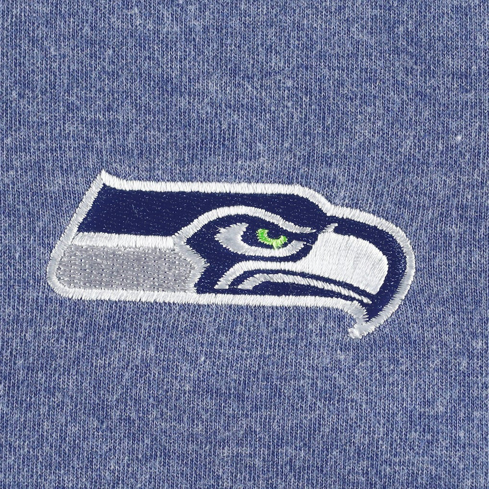 Seattle Seahawks Women's Sport Sun Fade Full-Zip Sweatshirt Heathered College Navy