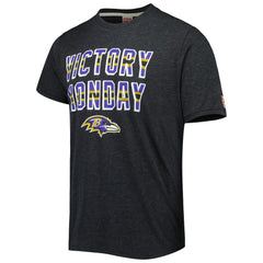 Baltimore Ravens Homage Victory Monday Tri-Blend T-Shirt Charcoal