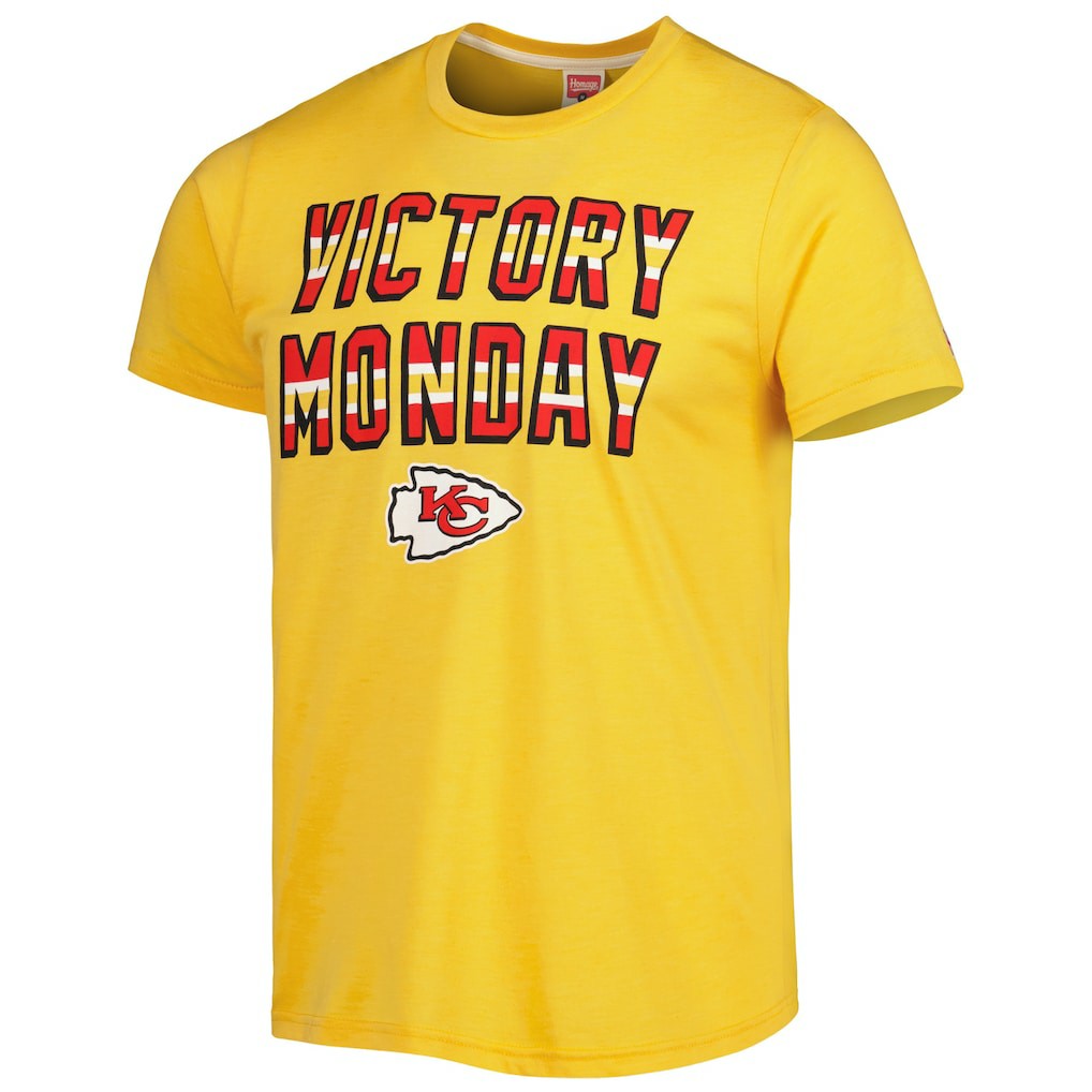 Kansas City Chiefs Homage Victory Monday Tri-Blend T-Shirt Gold