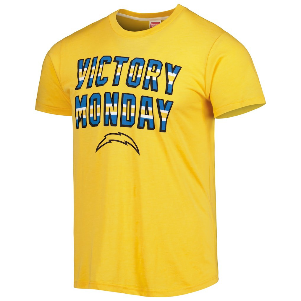 Los Angeles Chargers Homage Victory Monday Tri-Blend T-Shirt Gold