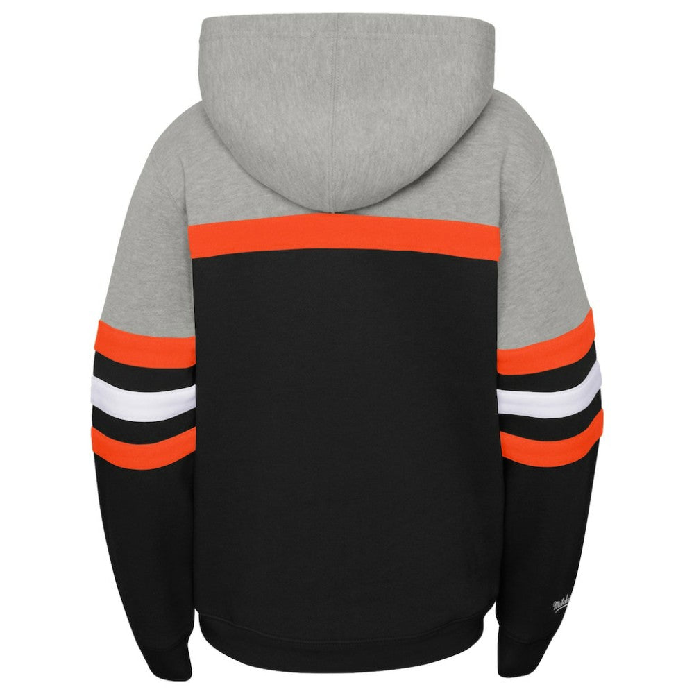 San Francisco Giants Mitchell & Ness Youth Cooperstown Collection Head Coach Pullover Hoodie - Heather Gray/Black Hoodies