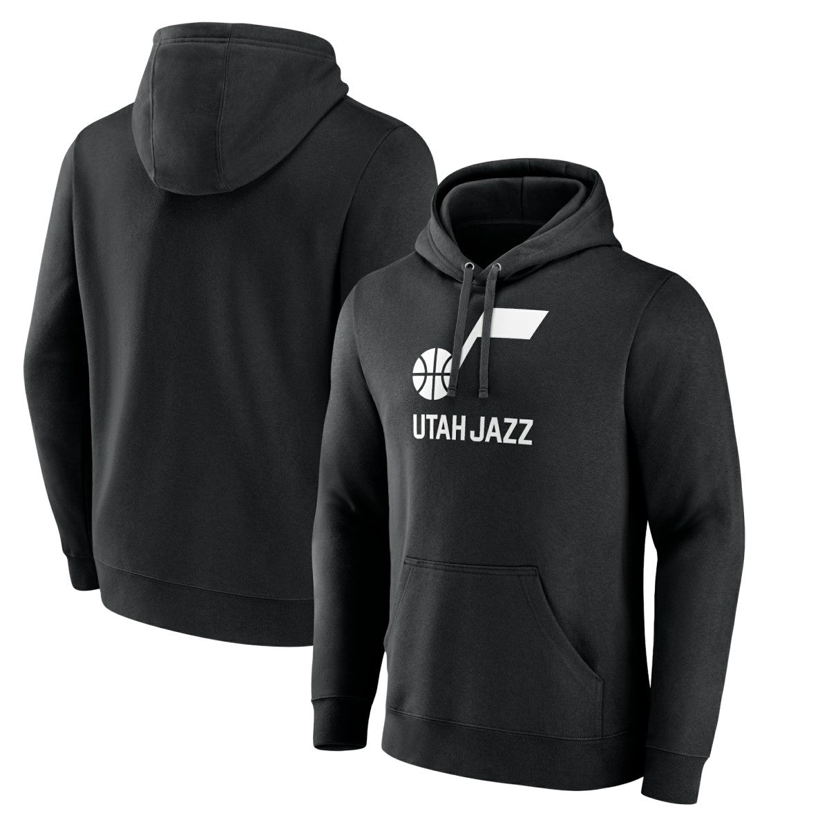 Utah Jazz Wordmark Team Logo Pullover Hoodie Black