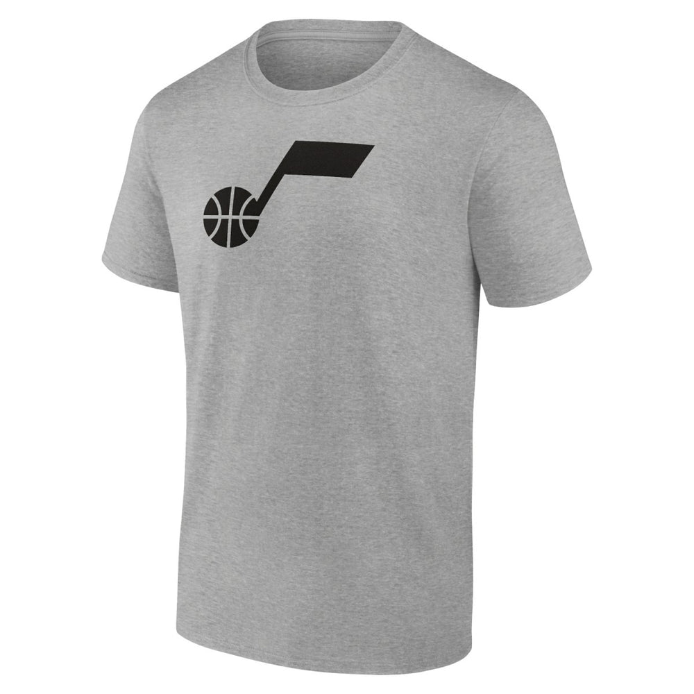 Utah Jazz Solid Primary Logo T-Shirt Heathered Gray